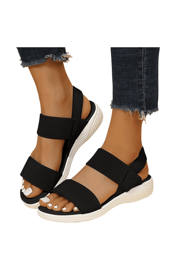 Diabetic & Swollen Feet Sandals for Women – Max Cushioning, Arch Support & Wide Fit | Adjustable Straps, Open-Toe Design | Comfort Platform Slippers