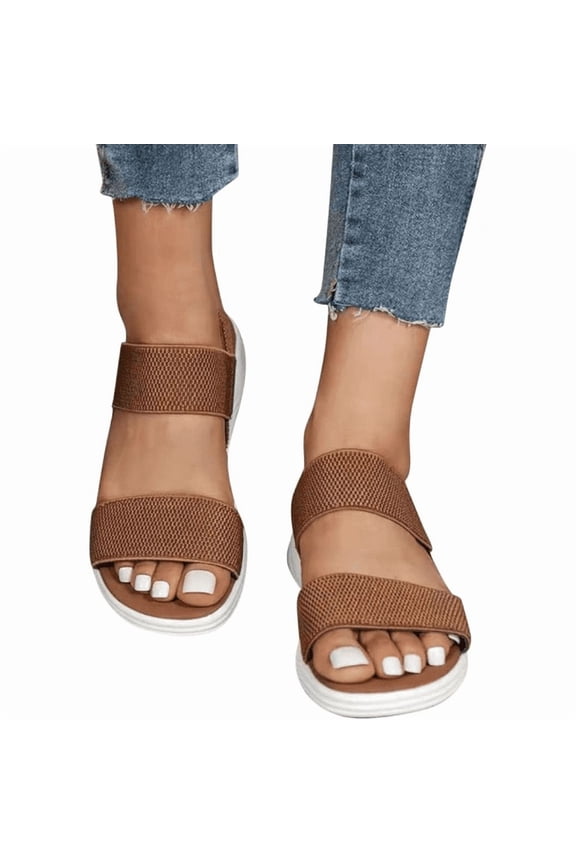 Diabetic & Swollen Feet Sandals for Women – Max Cushioning, Arch Support & Wide Fit | Adjustable Straps, Open-Toe Design | Comfort Platform Slippers