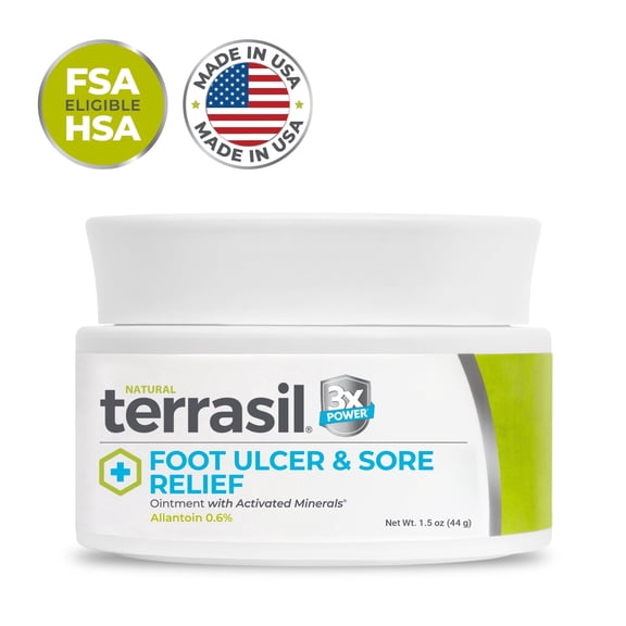 Diabetic Foot Ulcer Cream & Sore Relief with Natural Ingredients by Terrasil – 44gm Jar