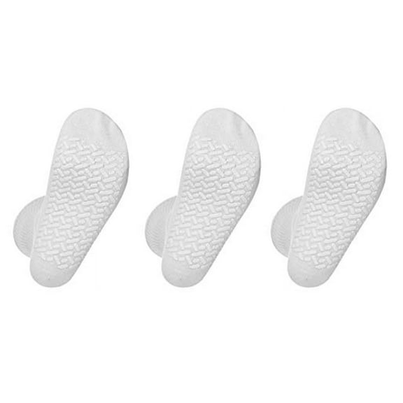 Diabetic Unisex Slipper Socks White Size 9-11 (3 Pairs)