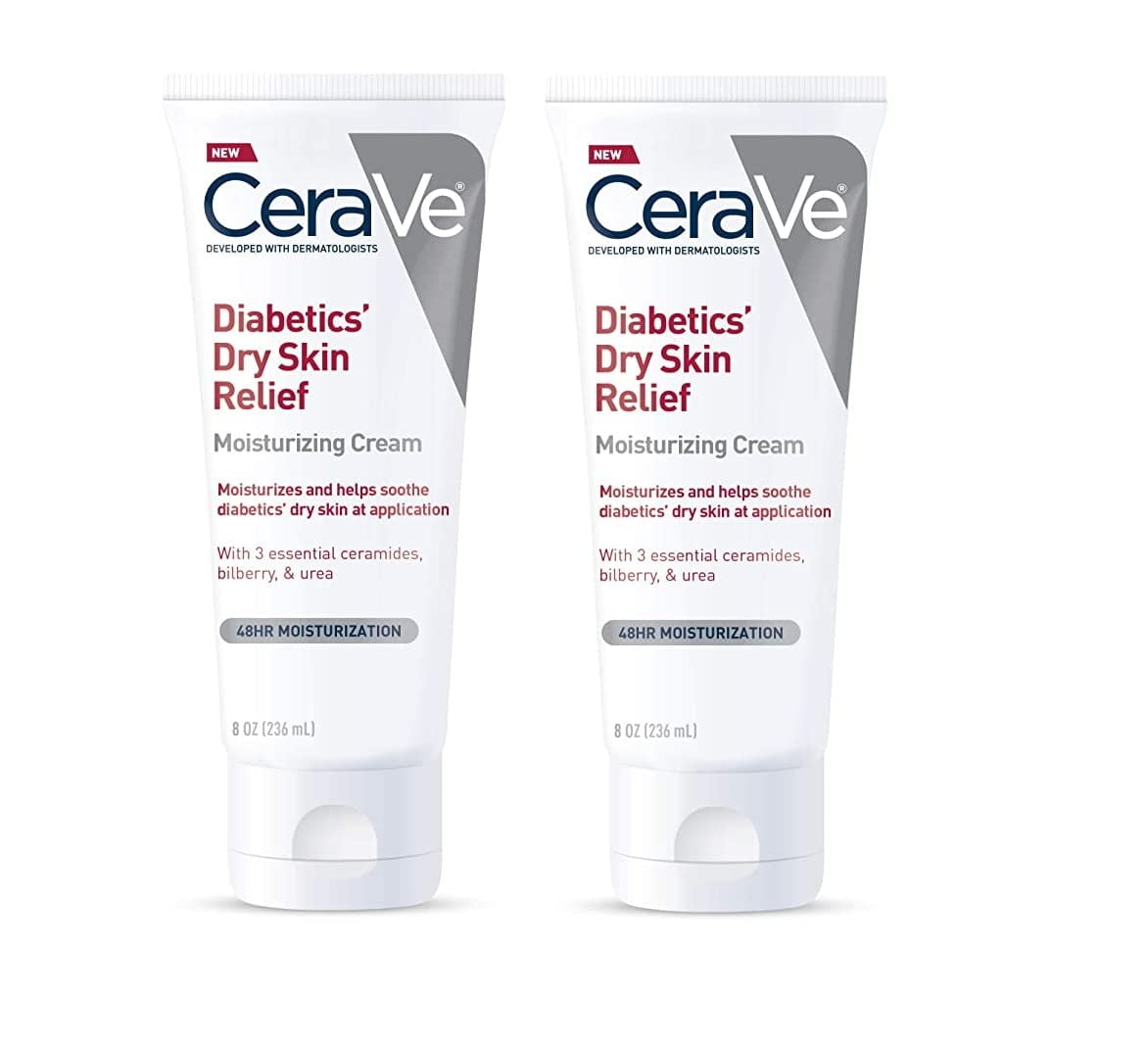 Diabetics Moisturizing Cream For Dry Skin, 8 Oz 2 Pack