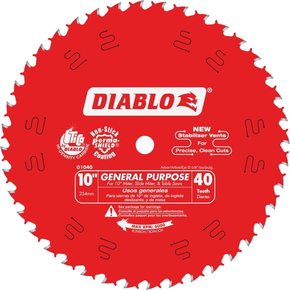 Diablo 10-Inch 40-Tooth ATB General Purpose Saw Blade