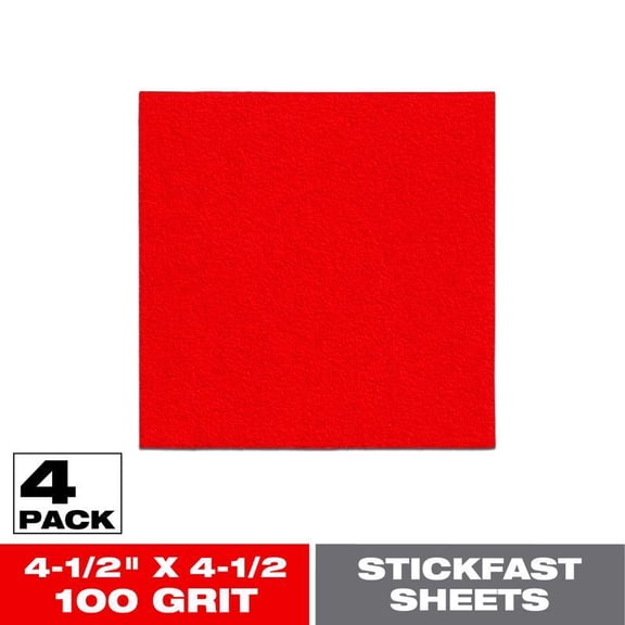 Diablo 4-1/2 In. L X 4-1/2 In. W 100 Grit Medium Aluminum Oxide Sanding Sheet 4 Pk