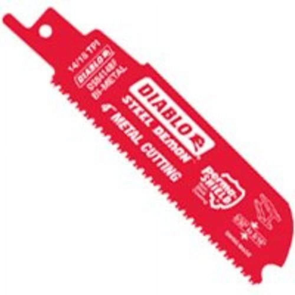 Diablo 4 in. Bi-Metal Dual Tooth Reciprocating Saw Blade 14/18 TPI 5 pk