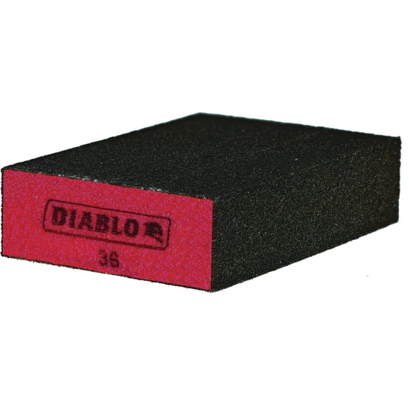 Diablo 4 in. L X 2-1/2 in. W X 1 in. 36 Grit Coarse Block Sanding Sponge