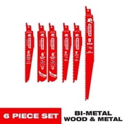 Diablo Assorted in. Bi-Metal Reciprocating Saw Blade Set Multi TPI 6 pc.