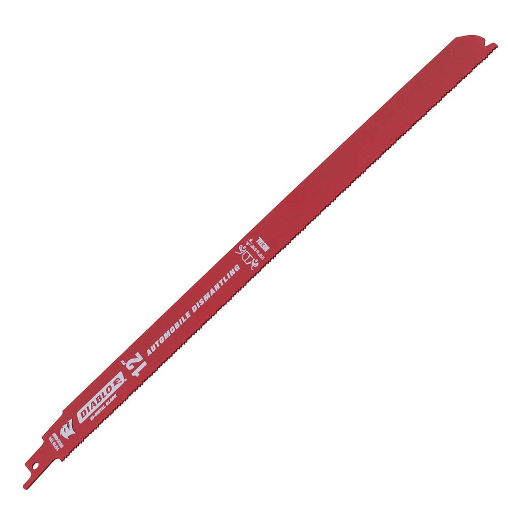 Diablo Bi - Metal Reciprocating Blades with Perma-Shield Coating for Auto Dismantling - 12" Length, Dual Tooth Design, 14/18 TPI, 25-Pack - DS1214WBF25 CA2