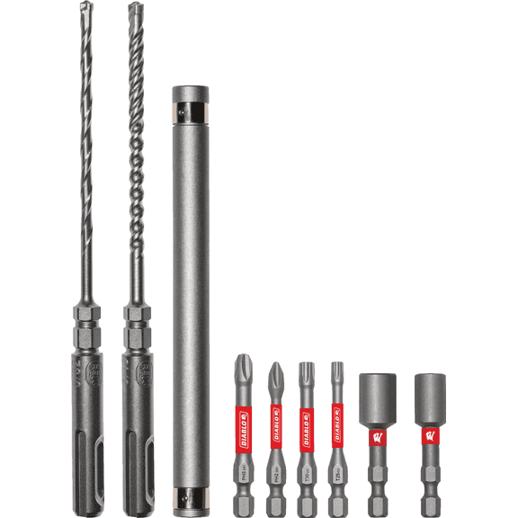 Diablo Concrete Anchor Drive Installation Set - Single Pack Construction & DIY Use, Standard Hardware Spec
