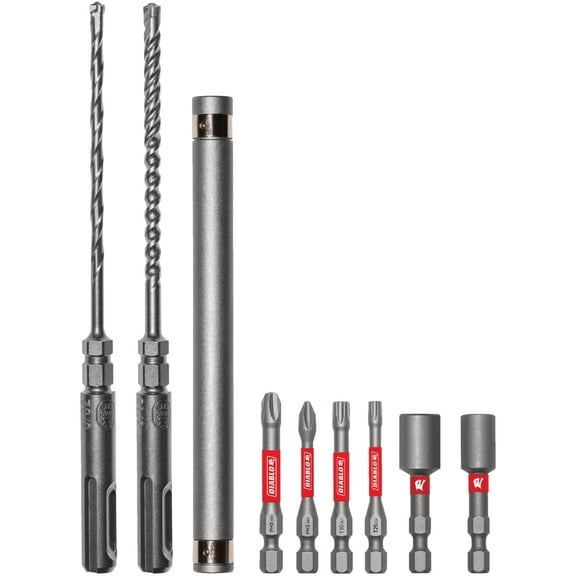 Diablo Concrete Anchor Drive Set Carbide 9 pc