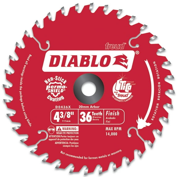Diablo D0436X 4-1/2 in. 36 Tooth Fine Finish Saw Blade