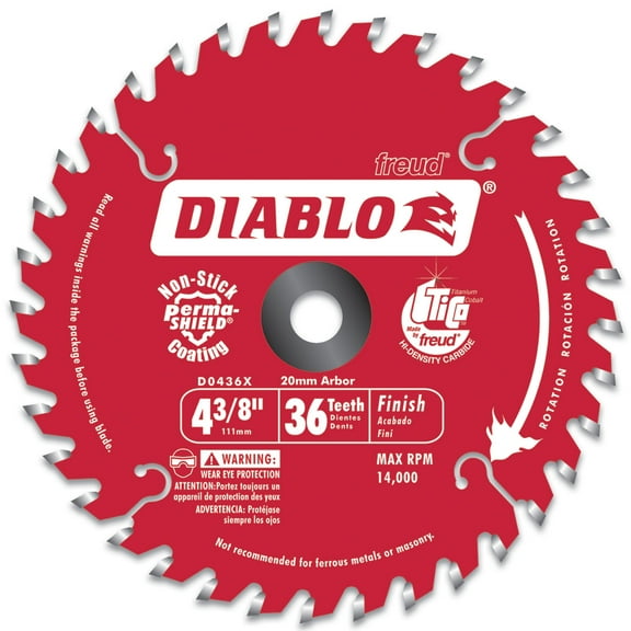 Diablo D0436X 4-1/2 in. 36 Tooth Fine Finish Saw Blade