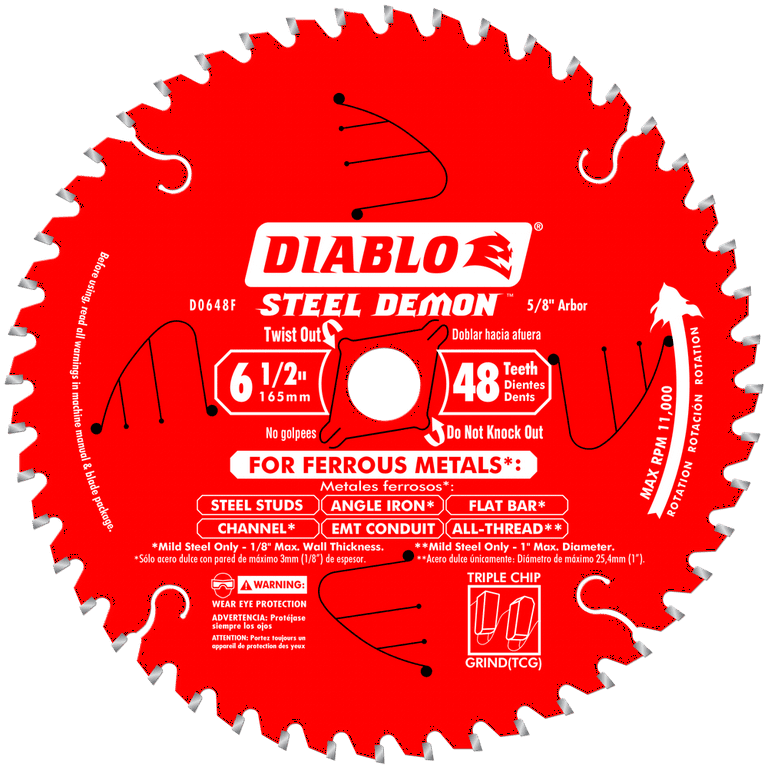 6-1/2 in. x 48 TPI Steel Demon Ferrous Metal Cutting Saw Blade 6-1/2 in. x 48 TPI Steel Demon Ferrous Metal Cutting Saw Blade