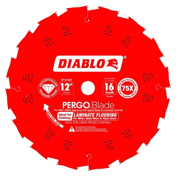 Diablo D1216LF PCD Diamond Saw Blade, 12"
