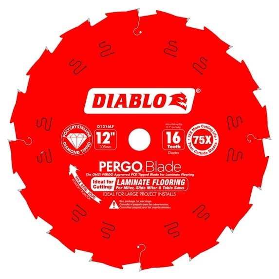 Diablo D1216LF PCD Diamond Saw Blade, 12"