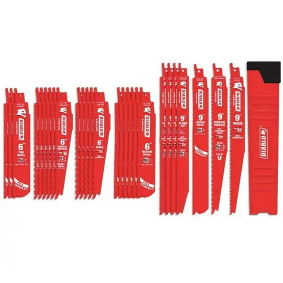 Diablo DS0028SP 28 Piece Bi-Metal & Wood Cutting Reciprocating Saw Blade Set