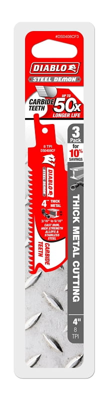 DB CARBIDE 4 8TPI 3PK SENS, Multi, 4" (DS0408CF3)