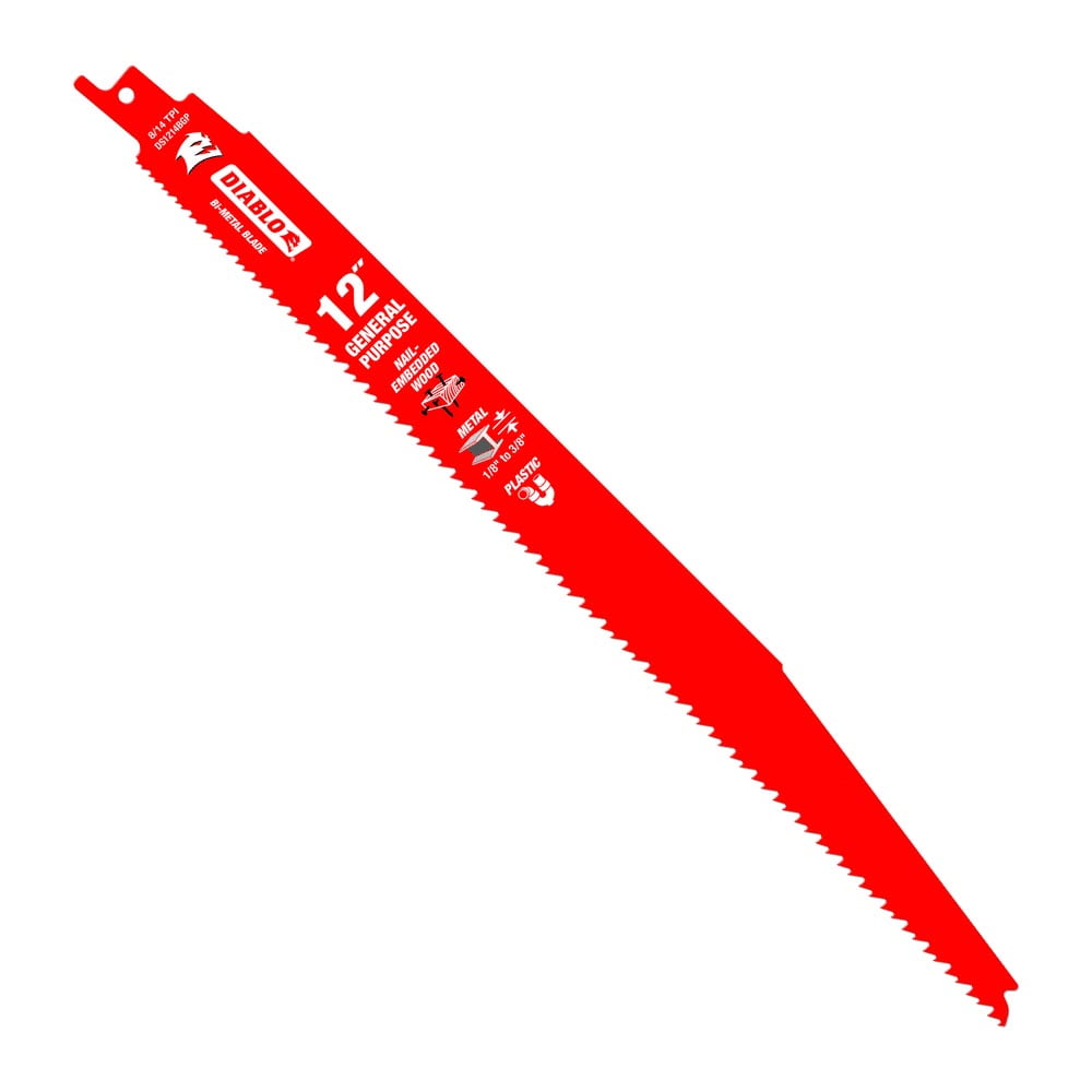 Diablo DS1214BGP25 12-In Bi_Metal Recip Blade - 25-Blades