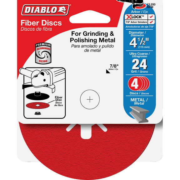 Diablo Fiber Disc - Single Pack Residential Use, Standard Application