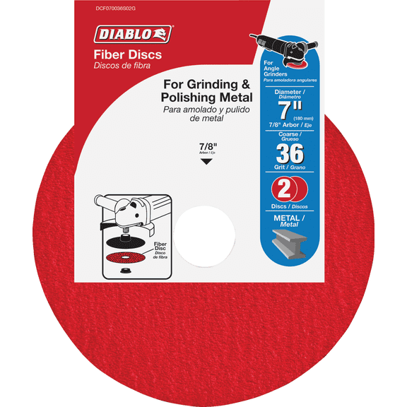 Diablo Fiber Disc - Single Pack Residential Use, Standard Application