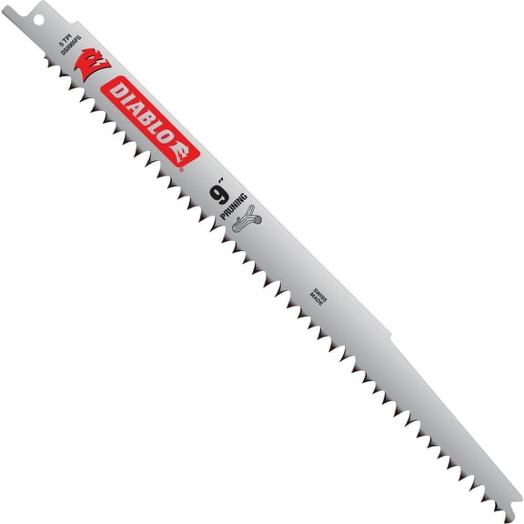 Diablo Fleam Ground Reciprocating Saw Blades for Pruning - Fleam Grind Tooth Design - 9" Length, 5 TPI, 5-Pack - DS0905FG5