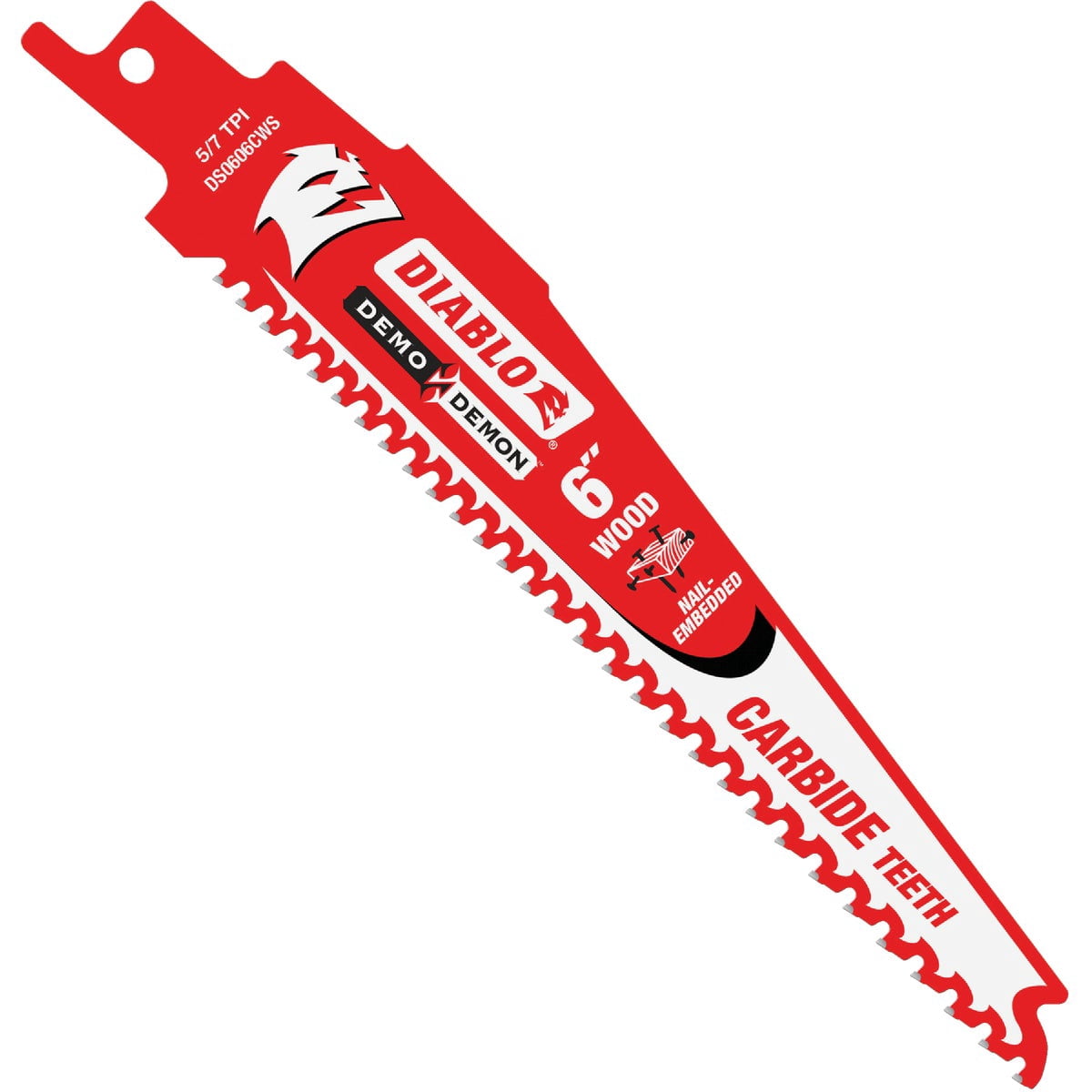 Diablo Freud Carbide-Tipped Reciprocating Saw Blade - 6in. Model Number DS0606CW
