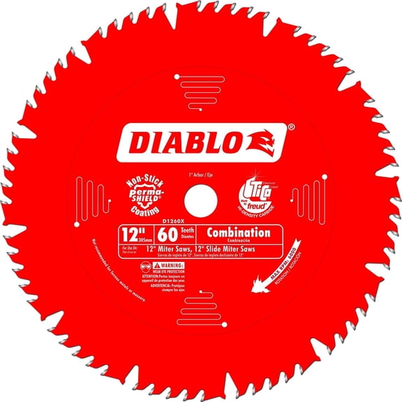 Diablo Genuine 12in x 60 Tooth Combination Saw Blade # D1260X