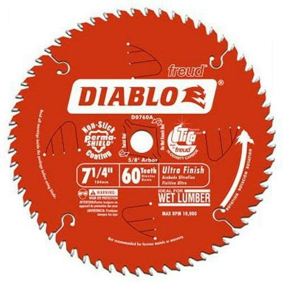 Diablo Genuine OEM 7-1/2" 60-Tooth Circular Saw Blade # D0760X2