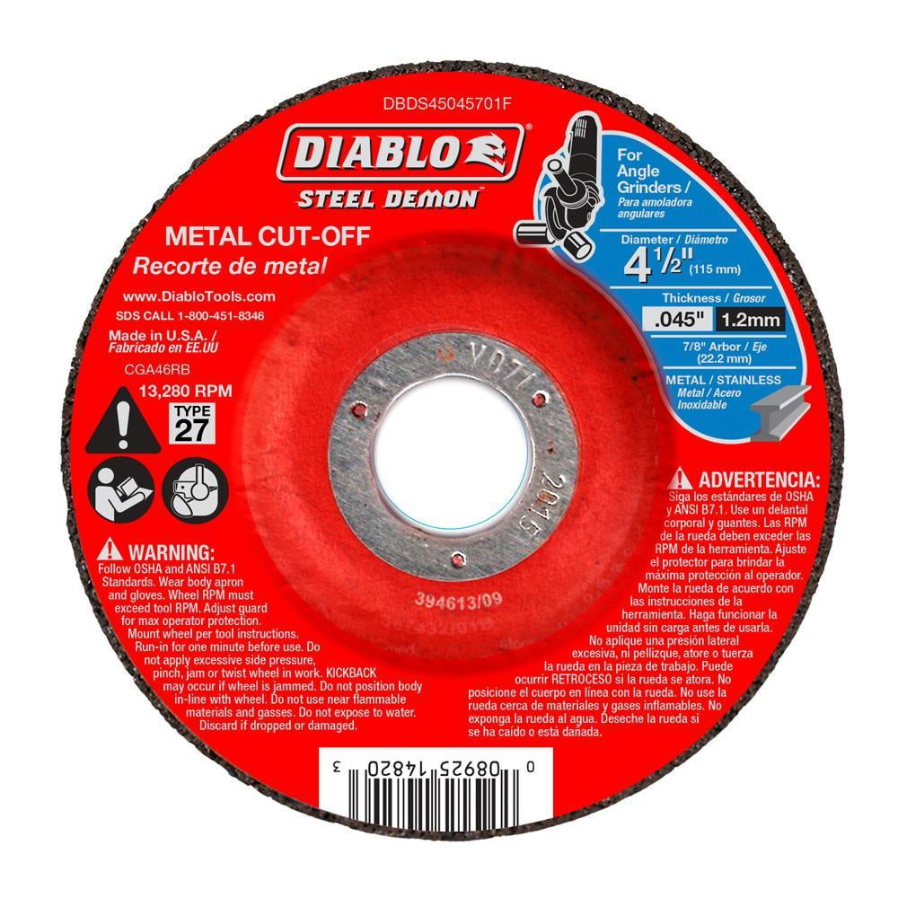 Diablo Genuine Steel Demon 4-1/2 in. Type 27 Metal Cut-Off Disc DBDS45045701F