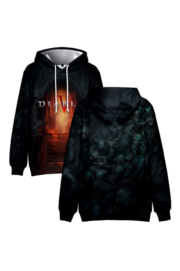 Diablo IV 3D Hoodies Cosplay Sweatshirt Hip-hop Longsleeve Fashion Clothing for Men