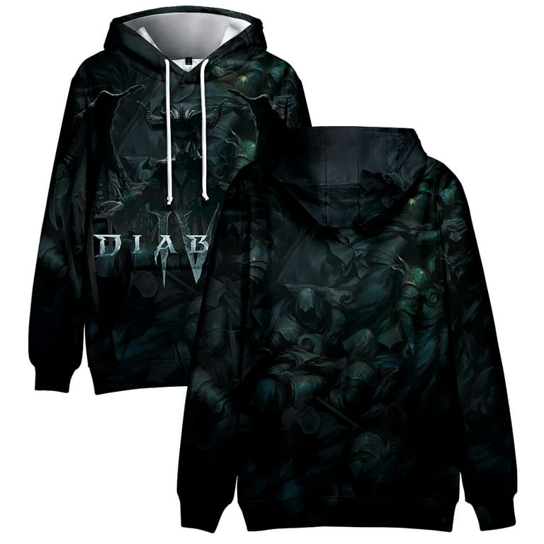 Diablo IV 3D Hoodies Cosplay Sweatshirt Hip hop Longsleeve Fashion Clothing for Men Walmart