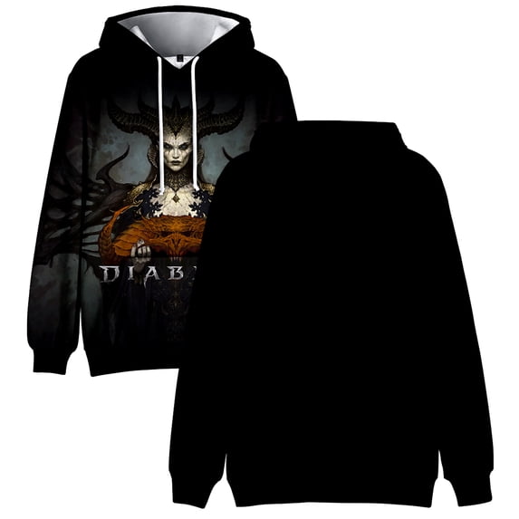 Diablo IV 3D Hoodies Cosplay Sweatshirt Hip-hop Longsleeve Fashion Clothing for Men