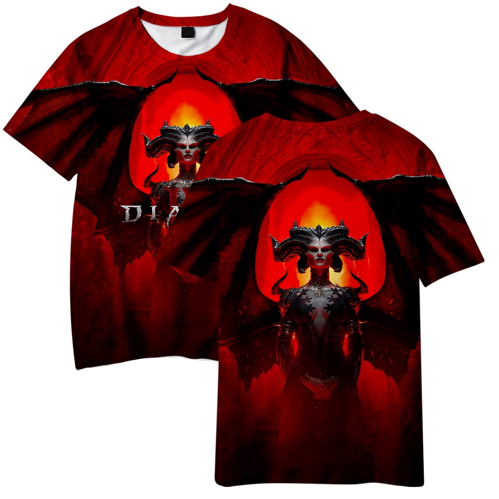 Diablo IV Casual 3D Short Sleeve Tshirts Men Women Game Clothes Unisex
