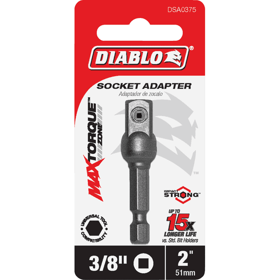 Diablo Impact Socket Adapter - Single Pack  Professional & DIY Use, Standard Battery Platform