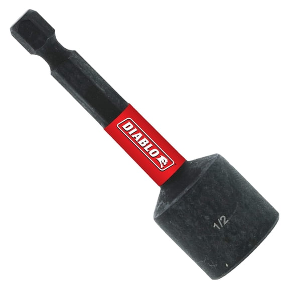 Diablo Magnetic Nut Driver for Hex Nuts & Screws - 1/2" x 2-9/16" Length, MaxTorque Zone, Impact Strong Design for Drill & Impact Drivers - DNTSL12