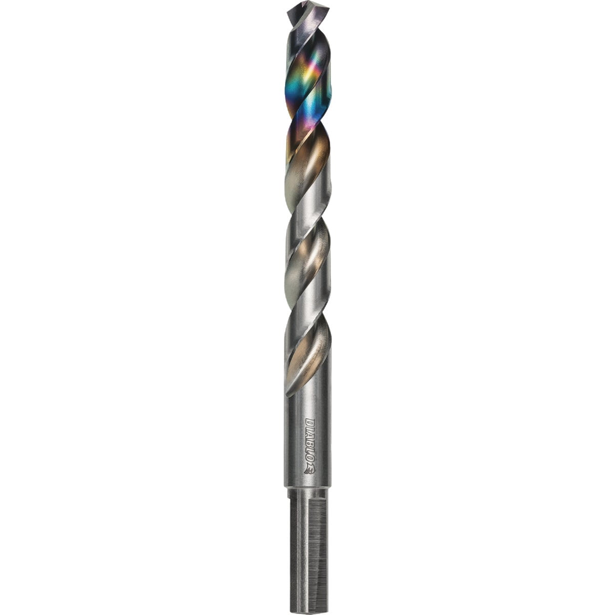 Diablo Metal Demon Drill Bit with Thermal Shield Protective Coating for Mild, Hardened and Stainless Steel - 5.6 in Length, 7/16 in Dia., 3-Flats Reduced Shank - DMD716JP1