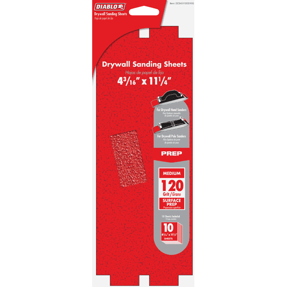 Diablo Premium Drywall Sandpaper - Pack of 12  Residential Use, Standard Application
