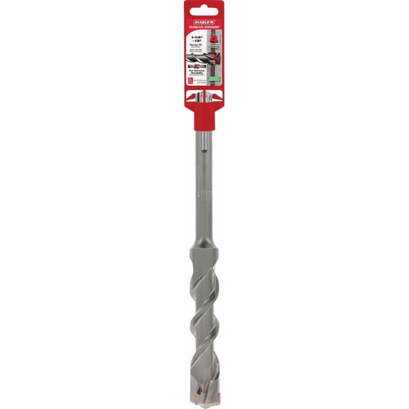 Diablo Rebar Demon SDS-Max Carbide-Tipped Rotary Hammer Drill Bit - Single Pack Heavy-Duty Construction, Professional Use