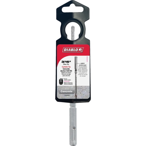 Diablo SDS-Plus Anchor Full Carbide Rotary Hammer Drill Bit - Single Pack