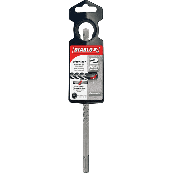 Diablo SDS-Plus Carbide-Tipped Rotary Hammer Drill Bit - Pack of 4 Heavy-Duty Construction, Professional Use