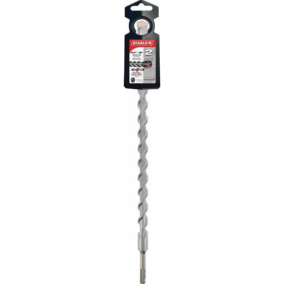Diablo SDS-Plus Carbide-Tipped Rotary Hammer Drill Bit - Single Pack Heavy-Duty Construction, Professional Use