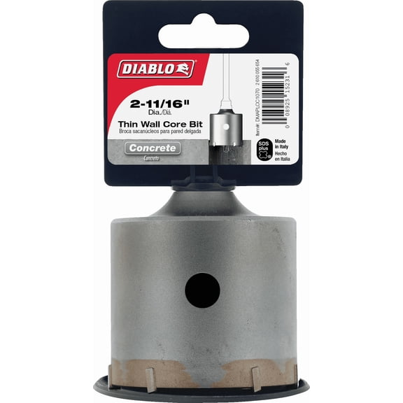 Diablo SDS-Plus Thin Wall Core Rotary Hammer Drill Bit - Single Pack  Heavy-Duty Construction, Professional Use