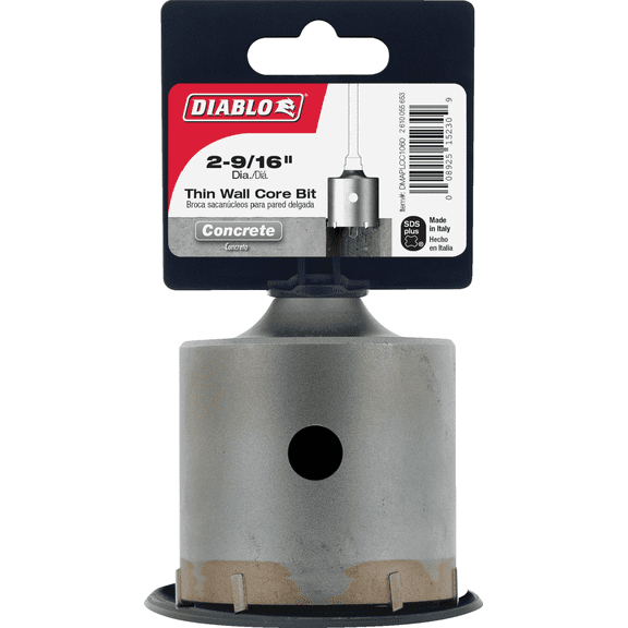 Diablo SDS-Plus Thin Wall Core Rotary Hammer Drill Bit - Single Pack  Heavy-Duty Construction, Professional Use