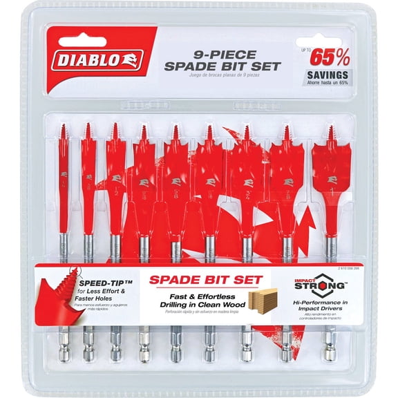 Diablo SPEEDemon Spade Bit Set (9-Piece)