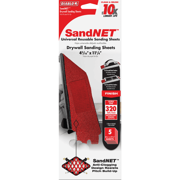 Diablo SandNet Drywall Sandpaper - Single Pack Residential Use, Standard Application