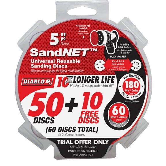 Diablo SandNet Sanding Disc with Connection Pad - Single Pack