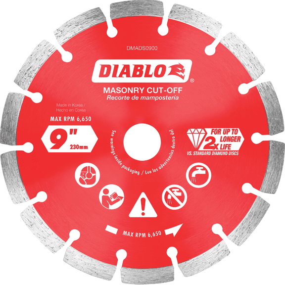 Diablo Segmented Diamond Blade - Single Pack Residential Use, Standard Application