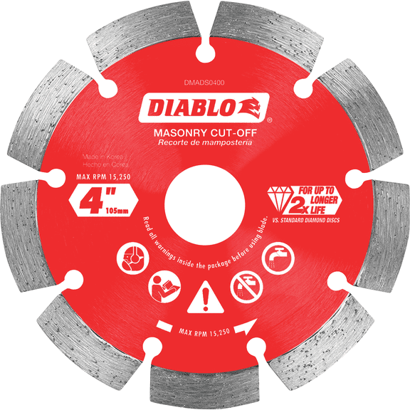 Diablo Segmented Diamond Blade - Single Pack Residential Use, Standard Application