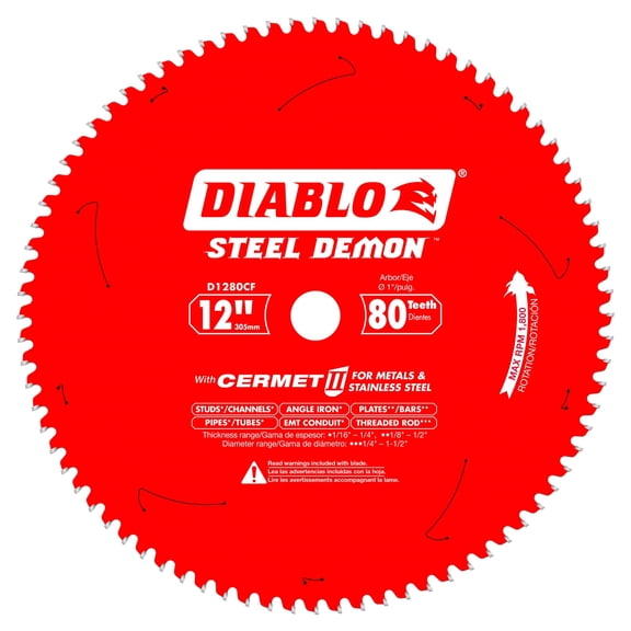 FREUD 12 X 80 FERROUS CERMET CSB D1280CF