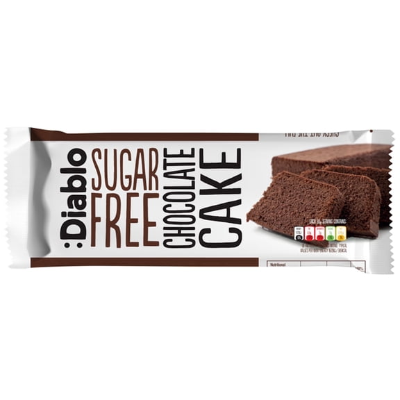 Diablo Sugar Free Chocolate Cake Healthy Snacks Sweet Treat, Cakes & Desserts for All, Ideal for Snack Time, Tea & Party Treat, Halal & Kosher Approved 200g (Pack of 1)