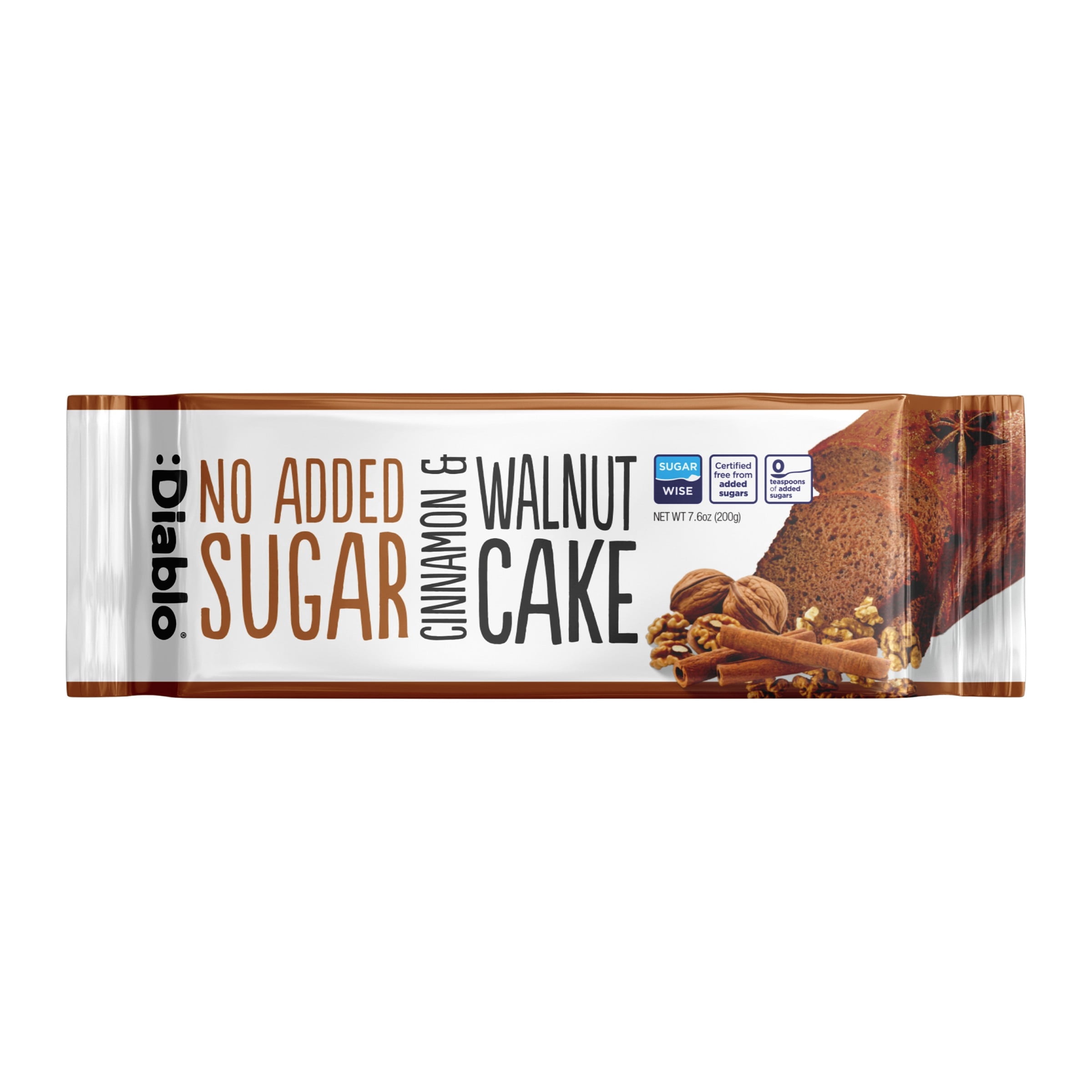 Diablo Sugar Free No Added Sugar Cinnamon Walnut Cake - Walmart.com